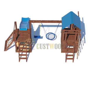 Детская деревянная игровая площадка для улицы дачи CustWood Scout SC9