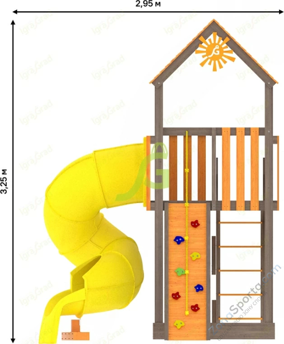 Детская площадка IgraGrad Панда Фани Tower с трубой