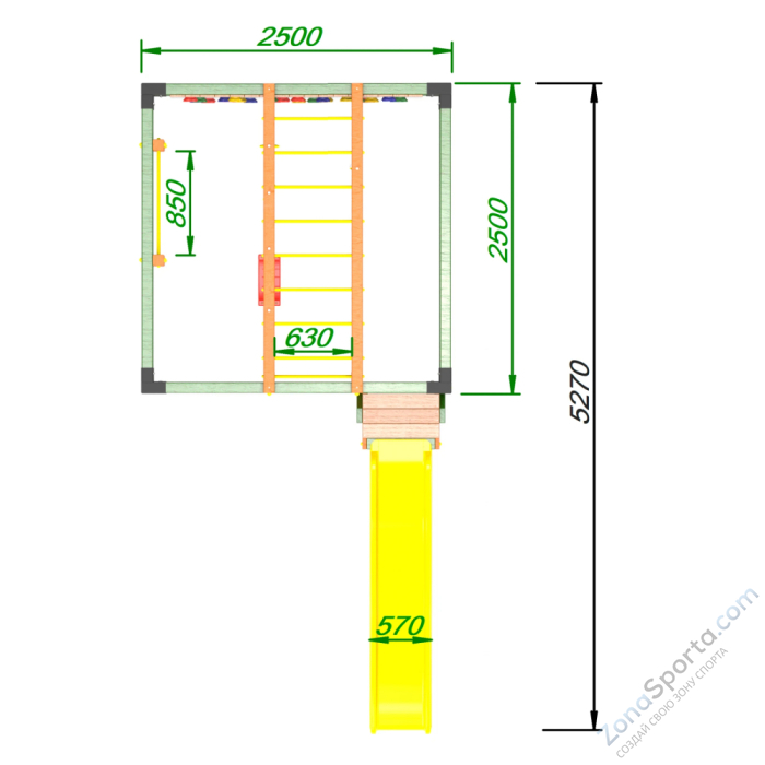 Детская площадка Пикник Куб Вега с горкой