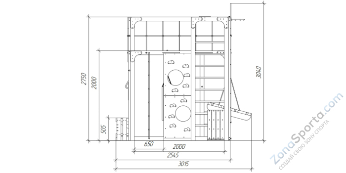 Детская площадка Савушка Куб-2 (Махагон) с подушками