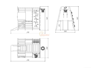 Детский комплекс Савушка Непоседа 3 nero