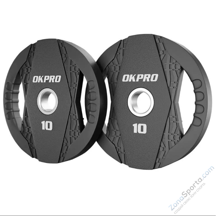 Диск олимпийский обрезиненный 10 кг OKPRO OK2005C-1000