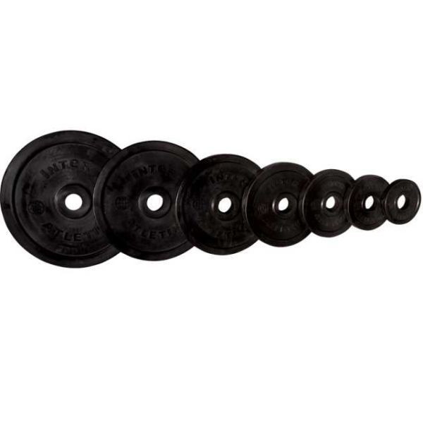 Диск Олимпийский  обрезиненный чёрный 10 кг V-Sport LB-10