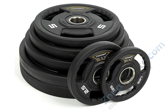 Диск олимпийский полиуретановый Hasttings HD51C3A-20 3-х хватовый 20 кг