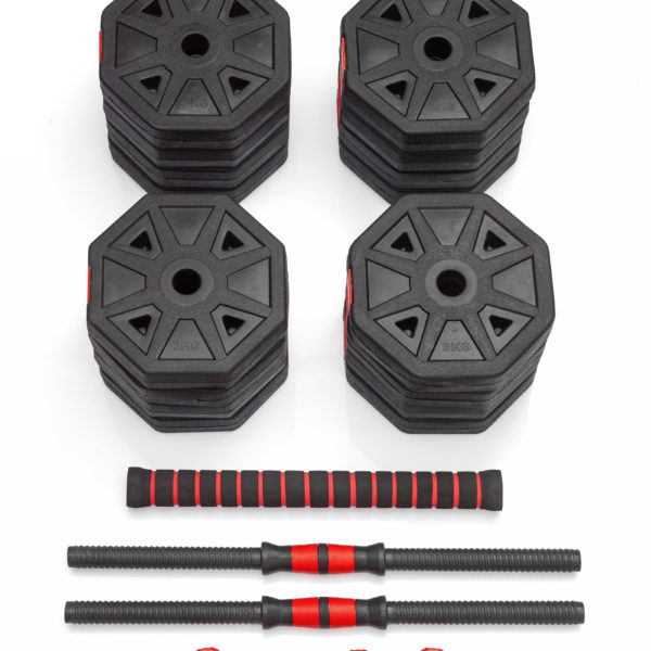 Гантели гексагональные разборные с грифом, 50 кг. (2 шт. х 25 кг.) VictoryFit VF-DН500