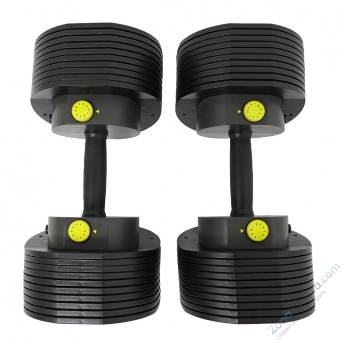 Гантели регулируемые MX Select MX55, вес 4.5-24.9 кг, 2 шт 