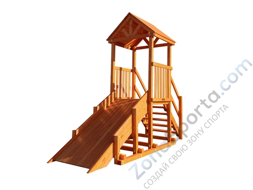 Зимняя заливная горка Ямал