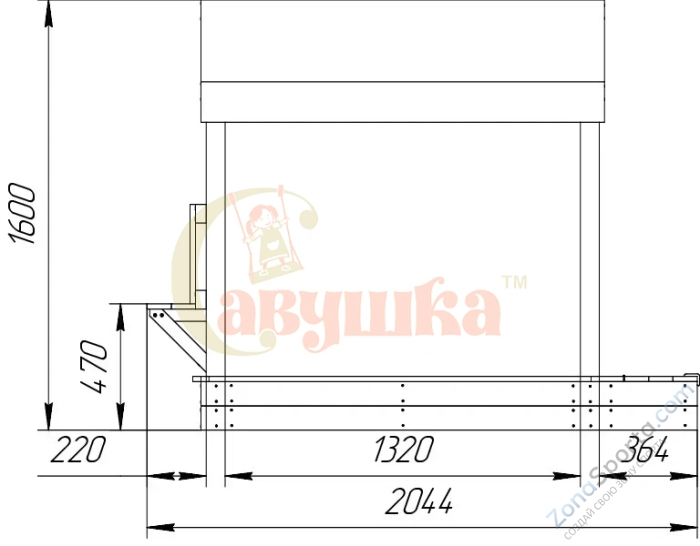 Игровой комплекс Песочный дворик Савушка-2