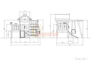 Игровой комплекс Савушка Baby 2 оливковый