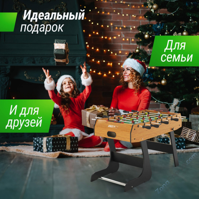 Игровой стол складной Unix Line Футбол - Кикер (122х61 cм) Wood