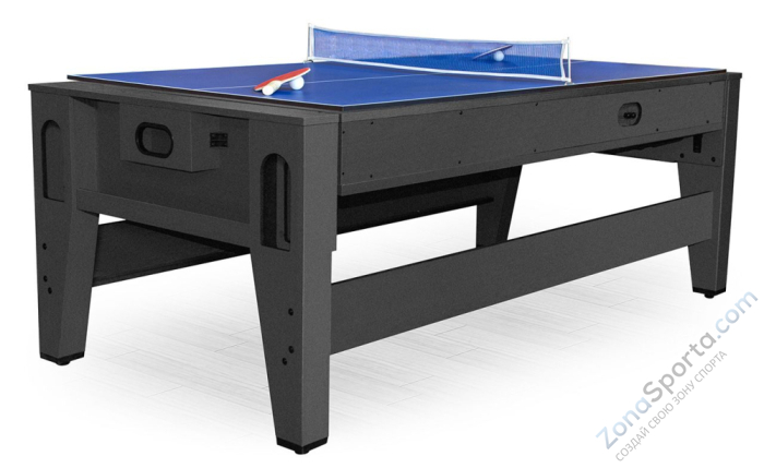 Игровой стол - трансформер (бильярд, аэрохоккей, настольный теннис) Twister (черный)