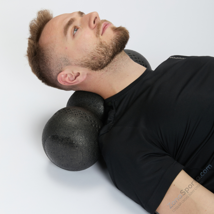 Контурный массажный ролл INEX Rollga 45 x 15 см, черный