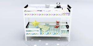 Кровать детская двухъярусная Савушка-01 80х160 Nero (черный)