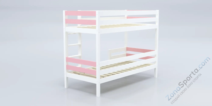Кровать детская двухъярусная Савушка-01 80х160 розовая