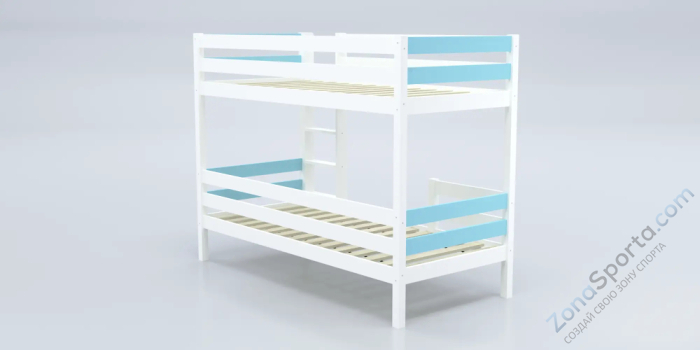 Кровать детская двухъярусная Савушка-01 90х180 голубая