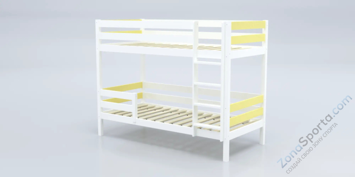 Кровать детская двухъярусная Савушка-01 90х180 желтая