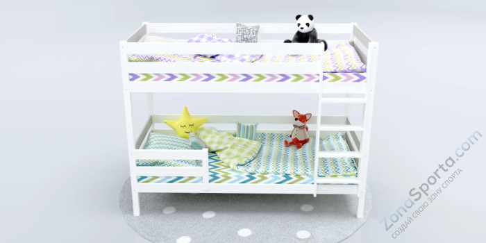 Кровать детская двухъярусная Савушка-01 90х200 серая