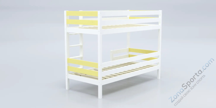 Кровать детская двухъярусная Савушка-01 90х200 желтая