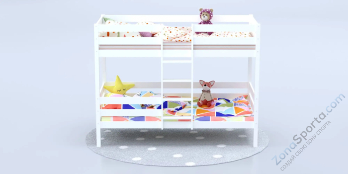 Кровать детская двухъярусная Савушка-05 80х160 White (белый)
