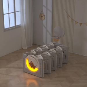 Манеж Unix Kids DeLuxe Grey 180 x 200 см с баскетбольным кольцом и ковриком