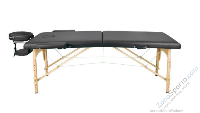 Массажный стол Atlas Sport складной 2-с 60 см деревянный (черный)