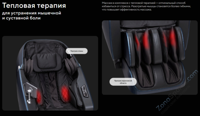 Массажное кресло Ergonova Organic LUX Blue