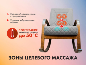 Массажное кресло-качалка Fujimo Caroline F2001 TCF Серый (Tony 13)