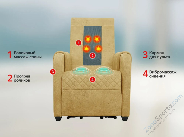 Массажное кресло-реклайнер с подъемом Fujimo Lounge Up F7003 ZLFL на заказ