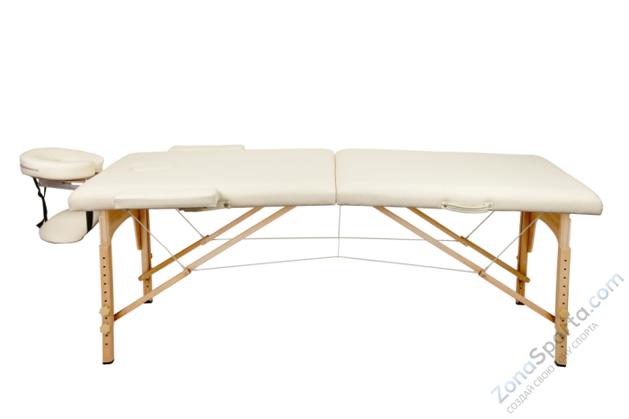 Массажный стол Atlas Sport складной 2-с 60 см деревянный + сумка в подарок (бежевый)