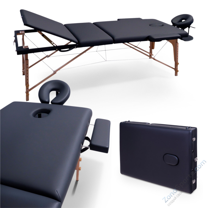 Массажный стол Unix Standard 3 Section Black