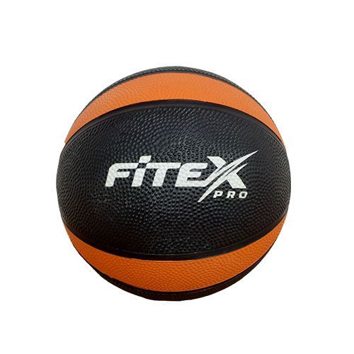Медбол 1 кг черный с оранжевым Fitex FTX-1212-1kg