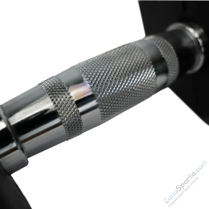 Набор гексагональных обрезиненных гантелей Bronze Gym 27,5-50 кг - 10 пар, шаг 2,5 кг