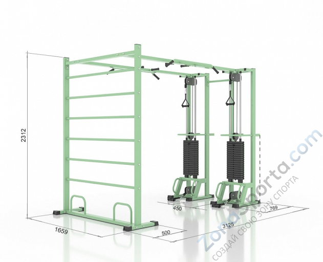 Реабилитационный комплекс со шведской стенкой IK16