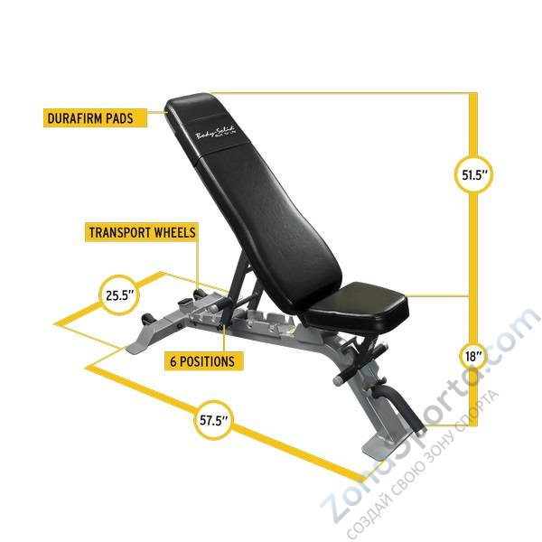 Регулируемая скамья для коммерческого использования Body Solid SFID325