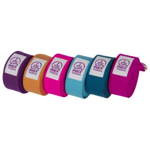 Ремень для йоги INEX Stretch Strap 240 см, голубой