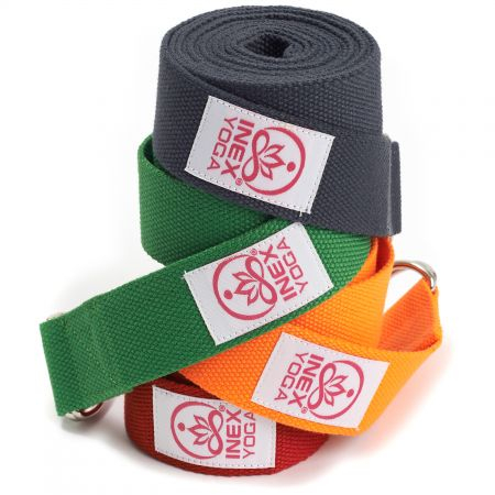 Ремень для йоги INEX Stretch Strap 240 см, темно-серый