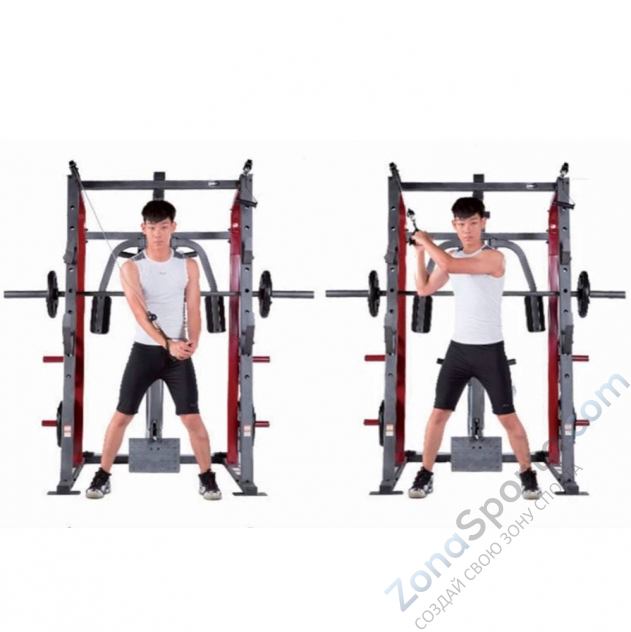 Силовой тренажер со скамьей и опциями DFC 8500 (D3023B+D3022SM)