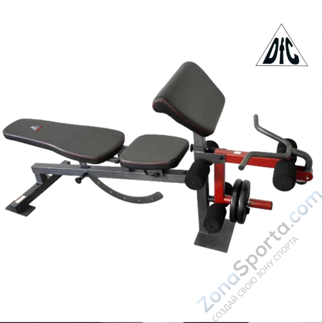 Силовой тренажер со скамьей и опциями DFC 8500 (D3023B+D3022SM)