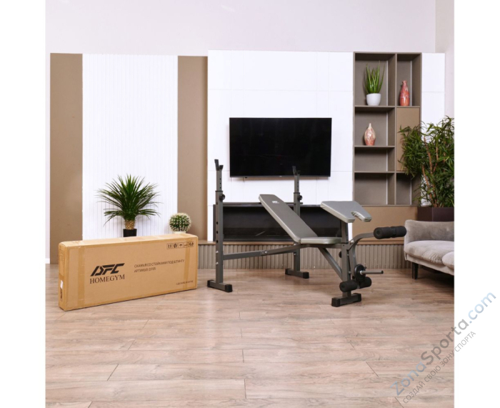 Скамья со стойками под штангу DFC D705