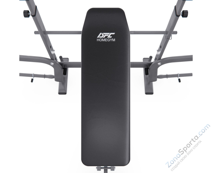 Скамья со стойками под штангу широкий хват, с партой для бицепса DFC D702 PRO