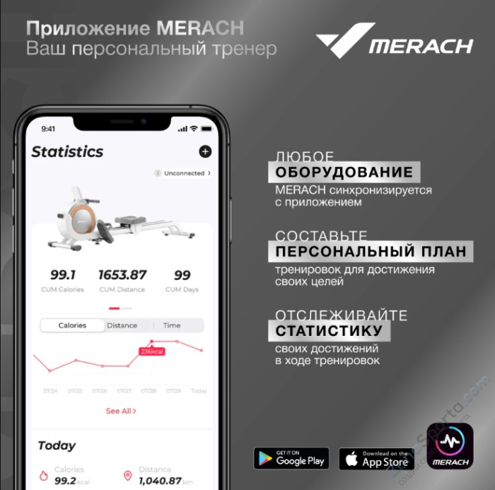 Спин-байк домашний Merach MR-S06 White