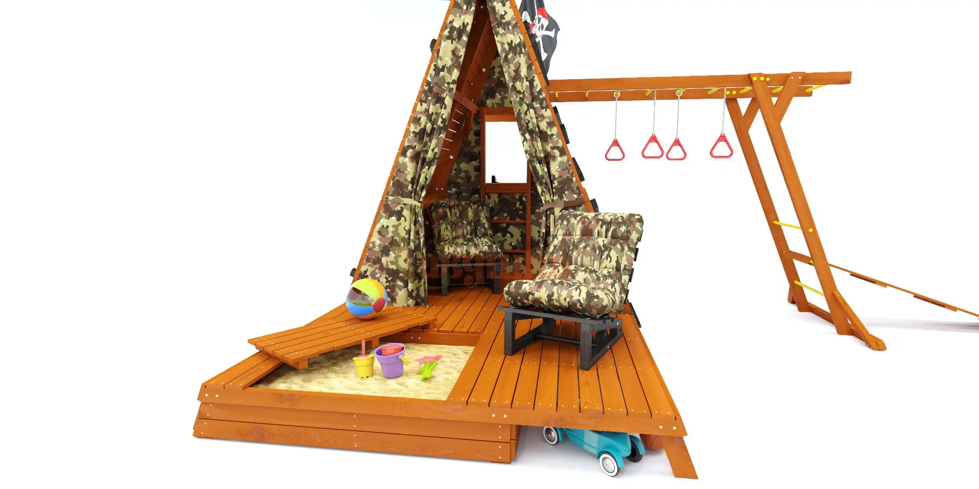 Спортивный домик Савушка База-5 (Милитари) с креслами