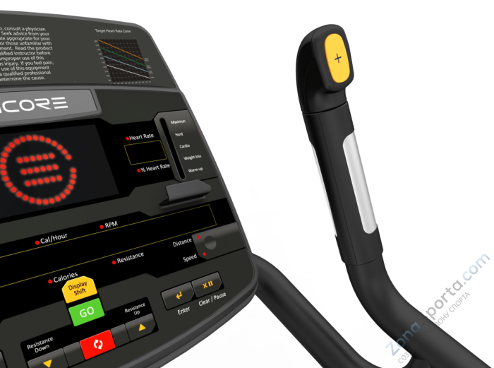 Профессиональный вертикальный велотренажер Impulse ECU7 LED