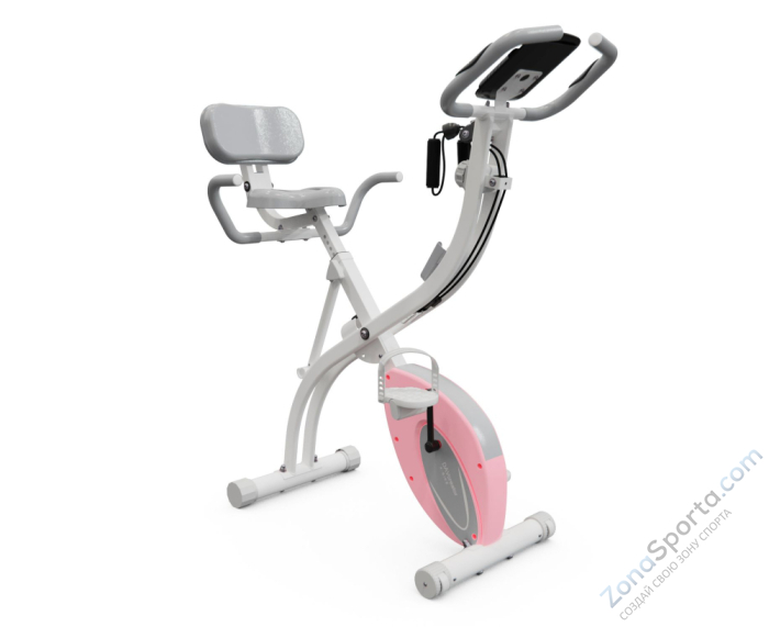 Велотренажер X-Bike DFC DavCreator, бело-розовый