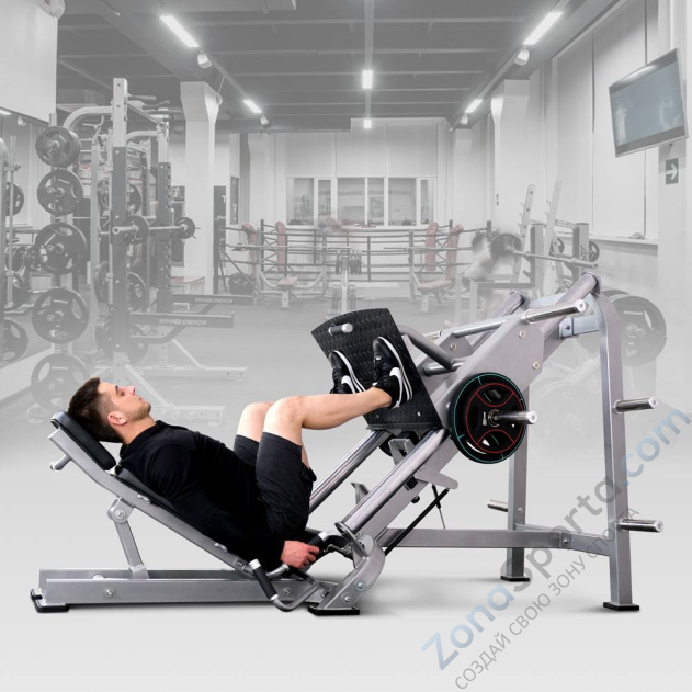 Жим ногами под углом 45 на свободных весах Protrain 8228