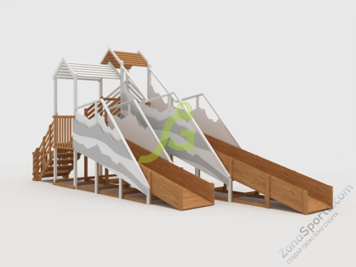 Зимняя горка IgraGrad Snow Fox скат 8 и 5 м мод.2