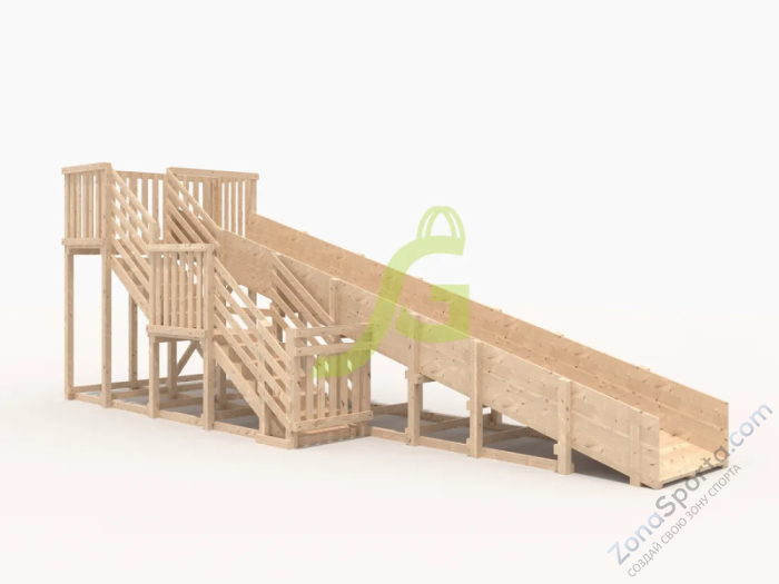 Зимняя горка IgraGrad Snow Fox скат 8 м без окраски