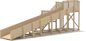 Зимняя горка IgraGrad Snow Fox скат 8 м без окраски