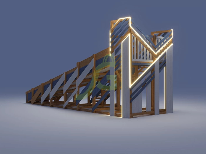 Зимняя горка IgraGrad Snow Fox скат 8 м мод.3