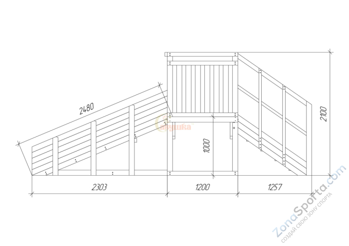 Зимняя горка Савушка Зима Wood-1
